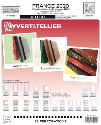 YT135403 - Philatelie - jeux compémentaires Yvert et Tellier- 2 ème semestre 2020 - timbres de France