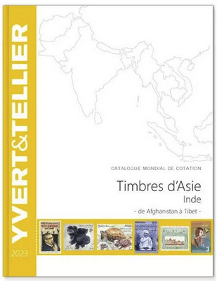 YT137976 - Philatelie 50 - catalogue de timbre d´Asie - Inde 2023, d'Afghanistan à Tibet