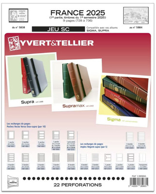 YT138966 - Philatelie 50 - jeu FRANCE SC 1ER SEMESTRE 2025 - Jeux YVERT &amp; TELLIER