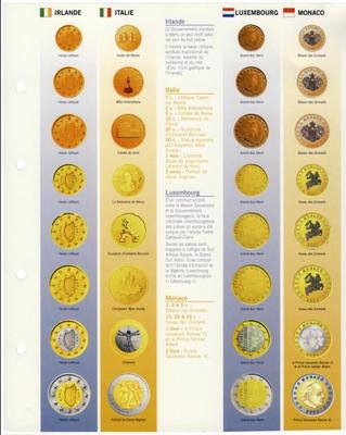 YT2602-4 - Philatélie 50 - recharges numismatique pour pièces de monnaie euros de collection - classeur Caravelle - marque Yvert et Tellier