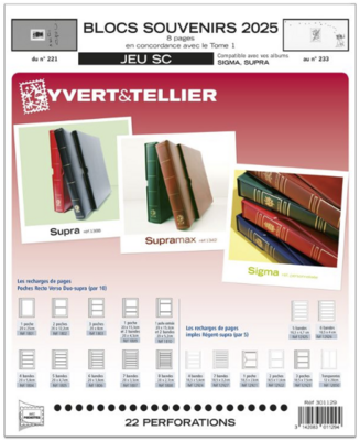 YT301129 - Philatelie 50 - jeu BLOCS SOUVENIRS 2025 - Jeux YVERT & TELLIER