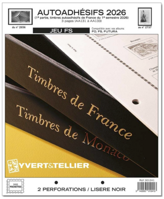 YT301241 - Philatelie 50 - Jeu FS France 1er semestre 2026 adhésifs - Jeux YVERT & TELLIER