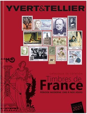 YT301243, Philatélie 50, Catalogue Tome1 2027, Catalogue des timbres de France, 2 volumes, Période Classique et Moderne