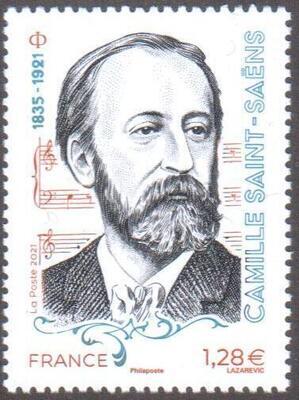 YT5476, Philatélie 50, Timbre de France N°YT5476, Camille Saint Saëns