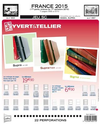 YT860011 - Philatelie - jeux complémentaires Yvert et Tellier 2015 - timbres de France