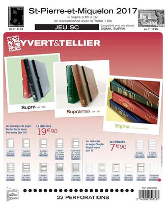 YT880050 - Philatelie - pages pré-imprimées Yvert et Tellier - timbres de France - mise à jour 2017
