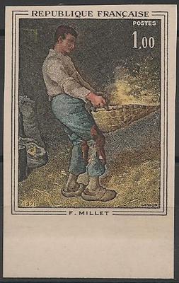 YT 1672 - Philatélie - Timbres de France - Timbre de collection Yvert et Tellier non dentelé 1672 - Timbres non dentelés