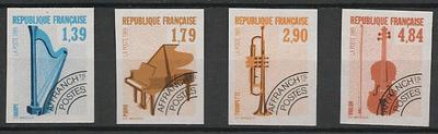 YT PREO202-205 - Philatélie - Timbres de France - Timbre de collection Yvert et Tellier non dentelé Préoblitérés 202 à 205 - Timbres non dentelés