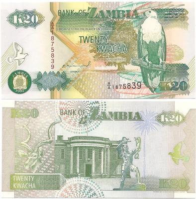 Zambie - Pick 36a - Billet de collection de la Banque de Zambie - Billetophilie.jpeg